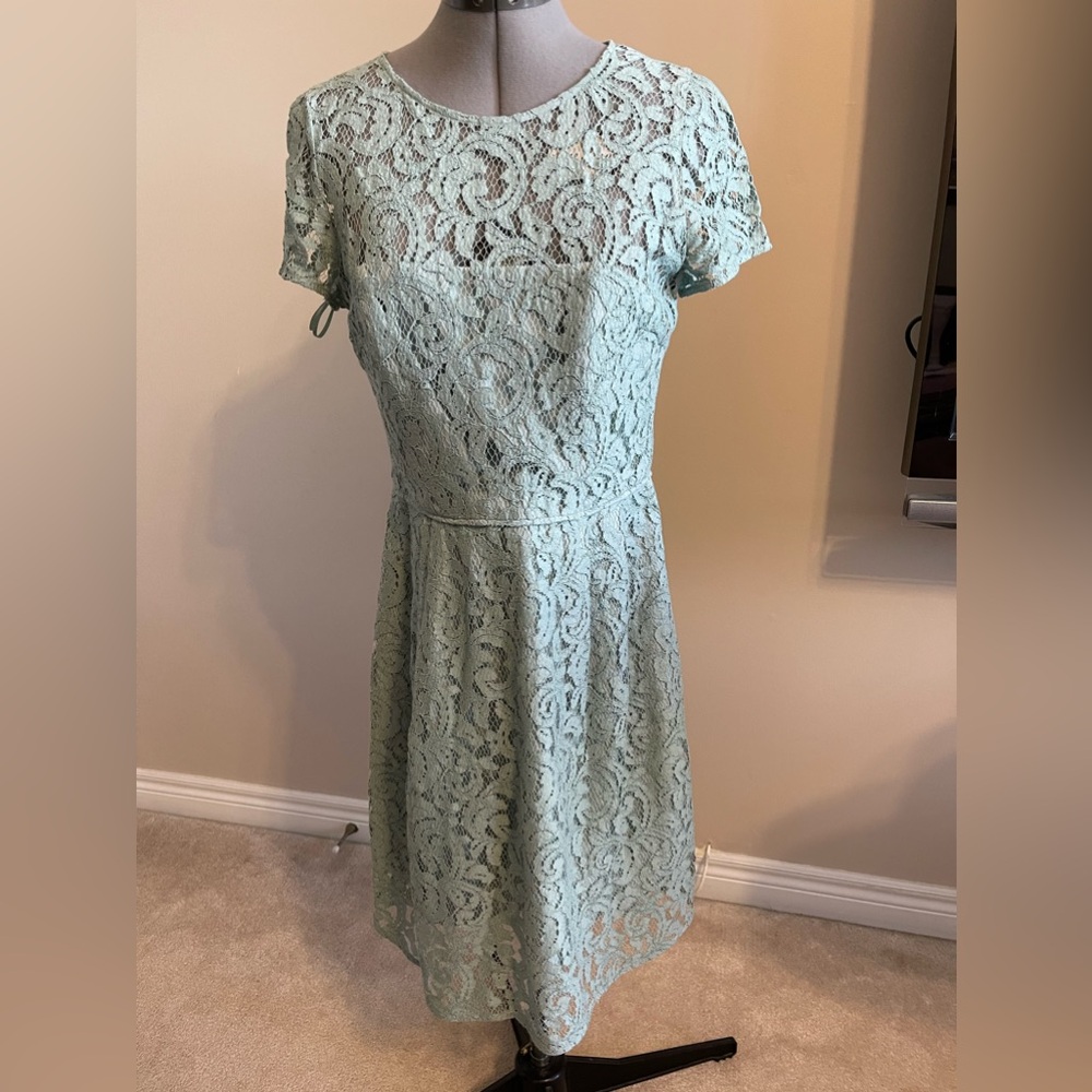Pale mint green J. Crew dress size 8